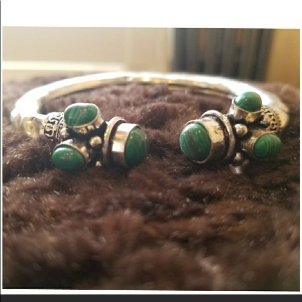 Beautiful malachite cuff bracelet